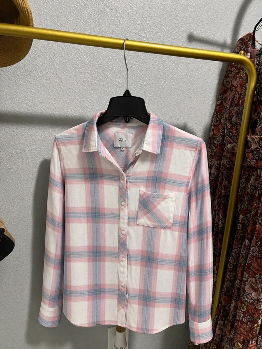 Rails Pink and Blue Plaid Shirt
